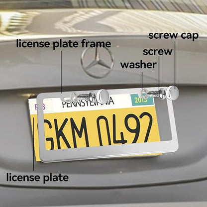 Mirror Polished Heavy Duty Stainless Steel License Plate Frame - Image 7