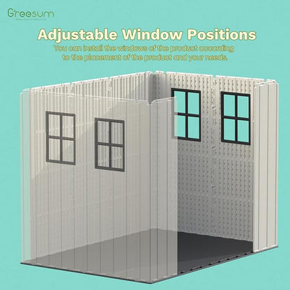 Greesum 8×6 FT Plastic Outdoor Storage Shed - Image 5