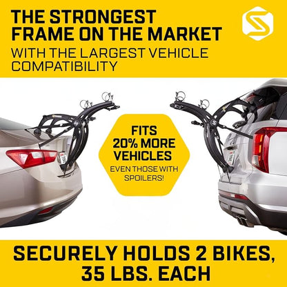 Saris Bones EX 2-Bike Trunk Rack Bicycle Carrier, Anti-Sway Straps, Made in USA - Image 10