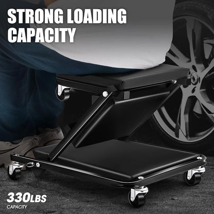 DNA MOTORING 36 Inches Folding 2 in 1 Rolling Z Creeper, Adjustable Roller - Image 5