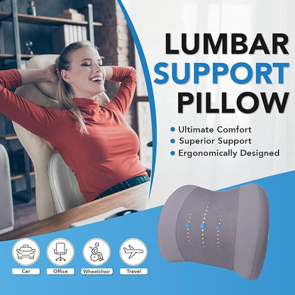 Lumbar Support Pillow for Car, Memory Foam Lumbar Pillow for Lower Back Pain - Image 2