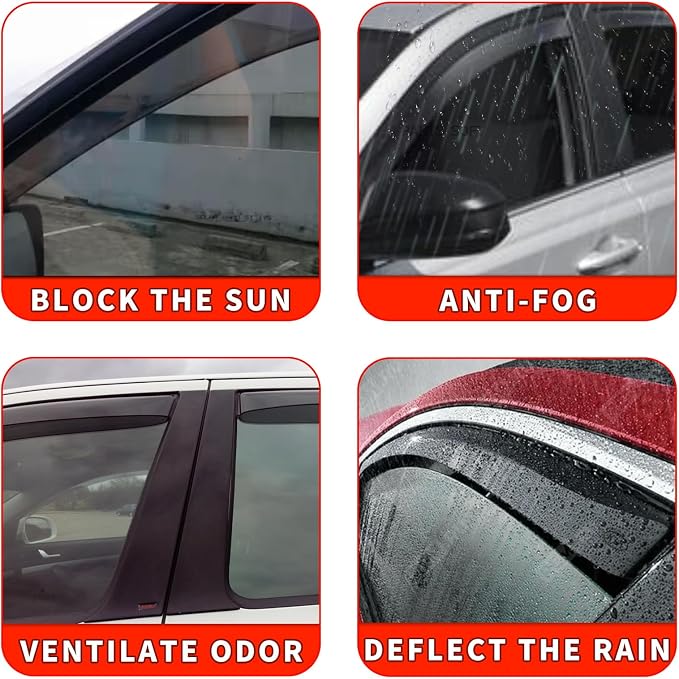 4PCS in-Channel Rain Guards Fit - Image 5