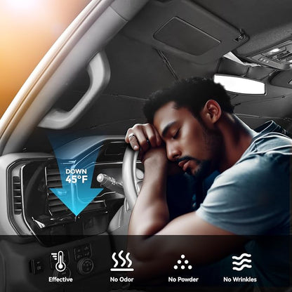 2019-2025 Upgraded for Chevy Silverado 1500 Sunshade, Portable Foldable Sunshade - Image 4