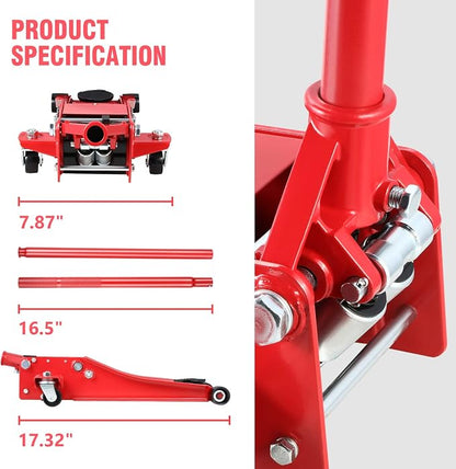 DNA MOTORING TOOLS-00235 Low Profile Hydraulic Trolley Service/Floor Jack - Image 5