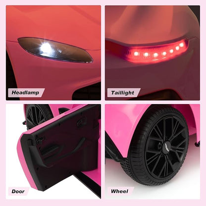 Ride on Car with Remote Control, 12V Licensed Aston Martin Electric Car - Image 5