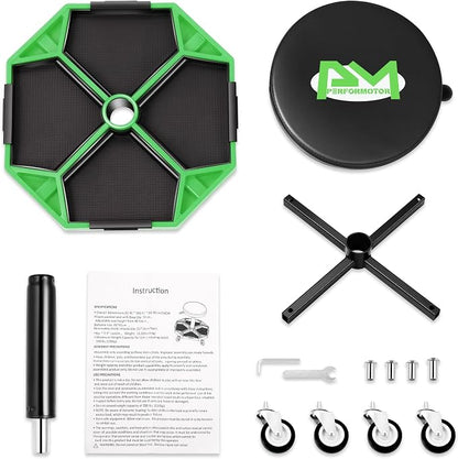PM PERFORMOTOR Adjustable Height Pneumatic Garage Seat Rolling Mechanic Stool - Image 2