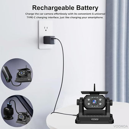 Wireless Magnetic Backup Camera, 9600mAh Battery Powered Rechargeable - Image 7
