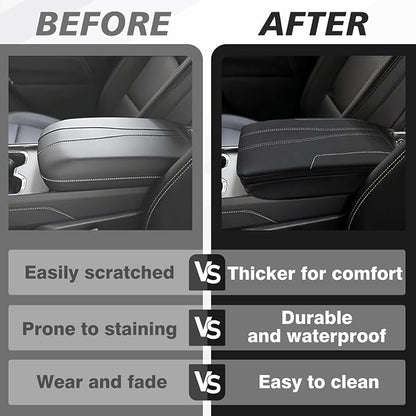 Muslogy Center Console Cover 1-Inch Extra Thick Armrest Pad Compatible - Image 6