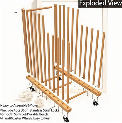 Art Storage Rack, Wood Art Drying Storage Stand - Image 6