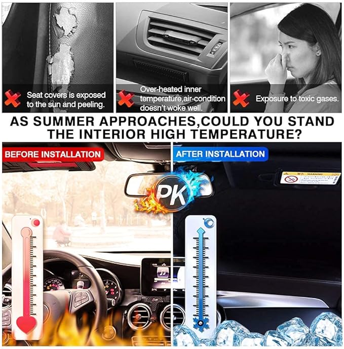 KUST Windshield Sun Shade for 2013-2021 Mitsubishi Outlander Accessories - Image 4