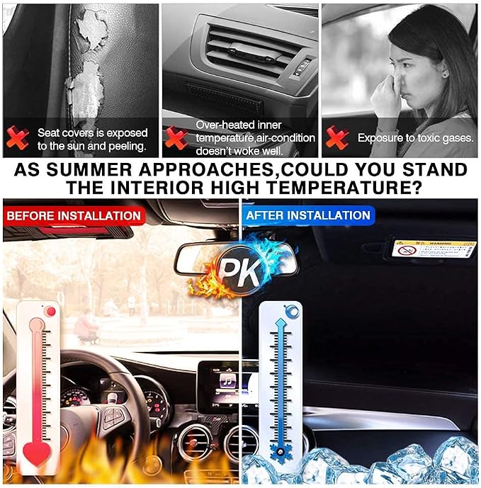 KUST Windshield Sun Shade for 2008-2013 Toyota Highlander Custom Fit Sunshade - Image 4