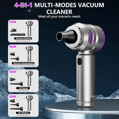 Car Vacuum, 4-in-1 Mini Cordless Vacuum Cleaner - Image 2