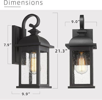 FEMILA 21" Outdoor Wall Light Fixture, 2 Pack Modern Outdoor Wall Sconce - Image 2