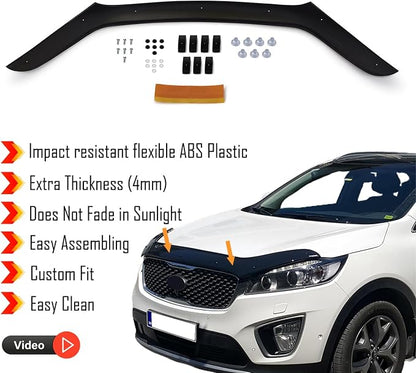 Hood Deflector Guard Fits Kia Sorento 2016-2020 | Bug & Bonnet Shields - Image 2