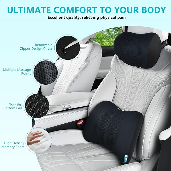 FLORICH Lumbar Support with Car headrest Back Pillow - Image 2