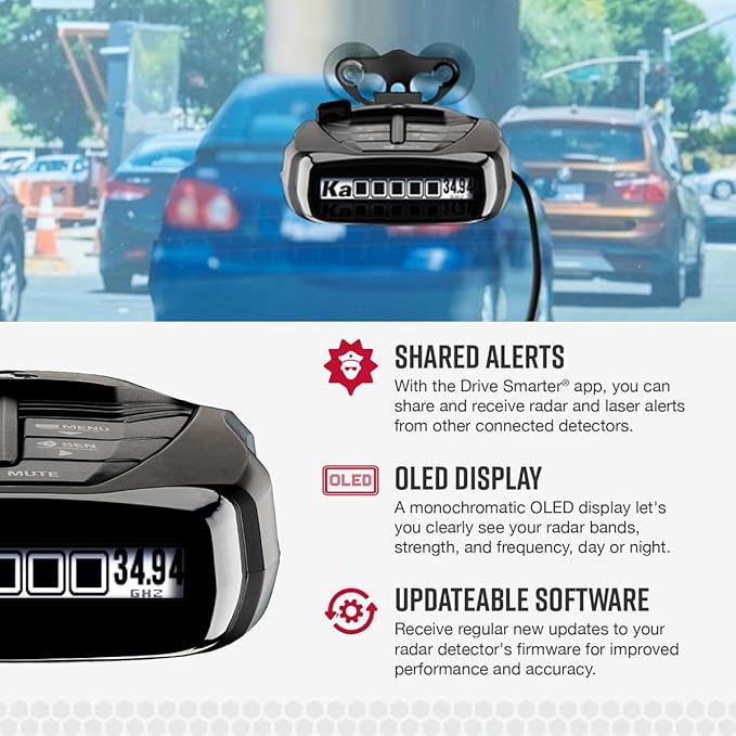 Cobra RAD 480i Laser Radar Detector – Long Range Detection, Apple CarPlay and - Image 4