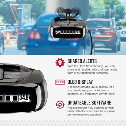 Cobra RAD 480i Laser Radar Detector – Long Range Detection, Apple CarPlay and - Image 4