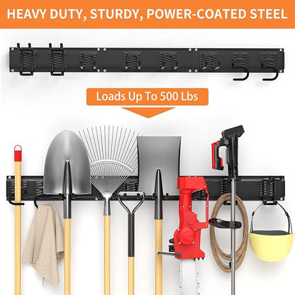 Garage Tool Organizer Wall Mount 11 PCS Garden Tool Organizer Adjustable Garage - Image 5