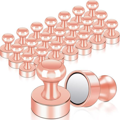22 Pack Fridge Magnets, Rose Gold Strong Magnets by MAGXCENE