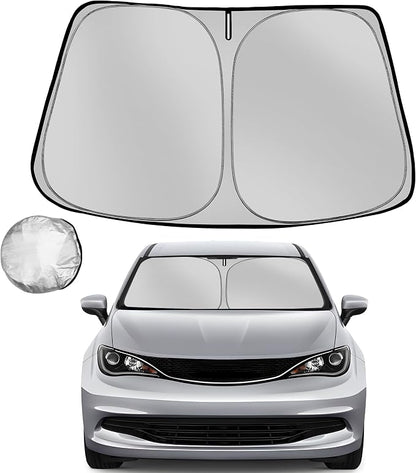 Windshield Sun Shade for 2017-2025 Chrysler Pacifica Minivan Foldable Sun by Fonowka