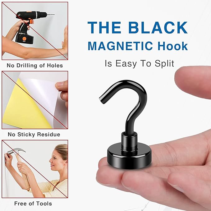 LOVIMAG Magnetic Hooks, 30Lbs Strong Magnetic Hook - Image 6