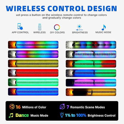 2Pack 3FT Fat Whip Lights, RGB Led Whip Lights - Image 2