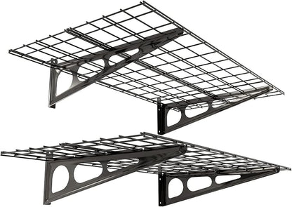 FLEXIMOUNTS 2-Pack 2x4ft 24-inch-by-48-inch Wall Shelf Garage Storage Rack Wall by FLEXIMOUNTS