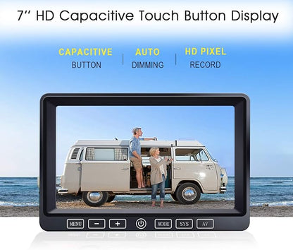Wireless Backup Camera with 7 Inch DVR Quad Split Monitor - Image 2