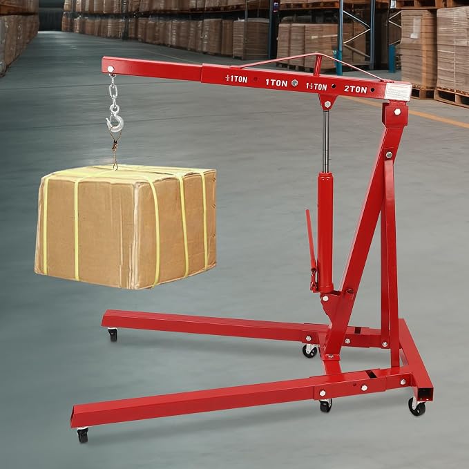 Folding Engine Crane 2 Ton Folding Engine Hoist 4400lbs Crane Hoist Lift - Image 5