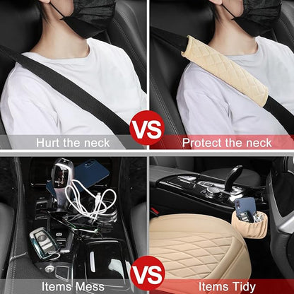 1 Pack Leather Front Car Seat Cover, Universal Sideless Car Seat Protector - Image 5