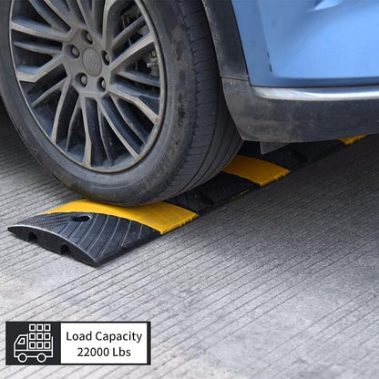 2 Pack 72 Inch Heavy Duty Rubber Speed Bump Ramp – Cable Protector, Driveway - Image 4