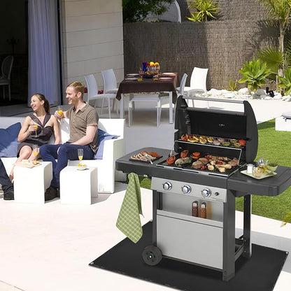 Under Grill Mat for Outdoor Grilling, 70 x 48 inches Double-Sided Fireproof - Image 7