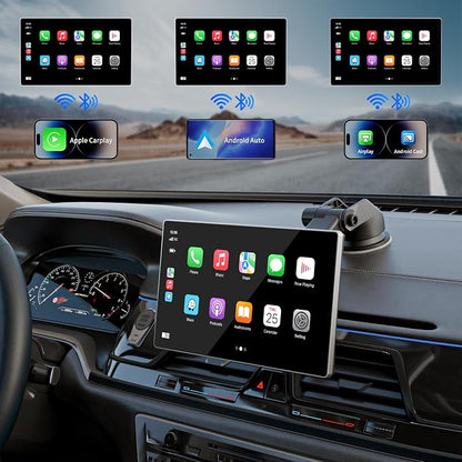 Portable Apple Carplay Screen for Car, 4K Dash Cam, 1080p Backup Camera DVR - Image 2