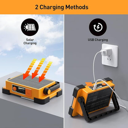 120W Solar Rechargeable Work Light, 144 LED 10000LM Led Work Light - Image 3