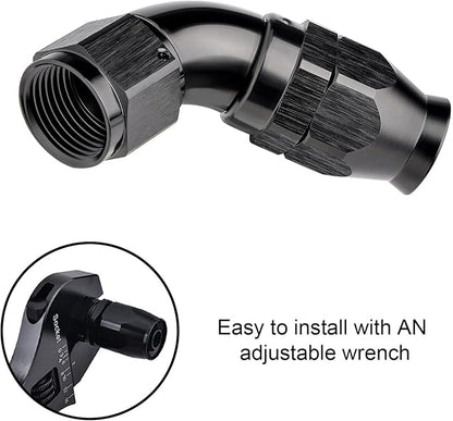 EVIL ENERGY 8AN 60 Degree PTFE One Piece Full Flow End Hose Fitting Aluminum - Image 6
