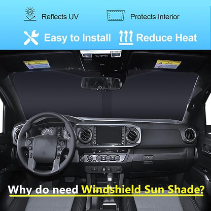 Windshield Sun Shade for Altima 2019-2025 Custom Fit Foldable Front Window - Image 2