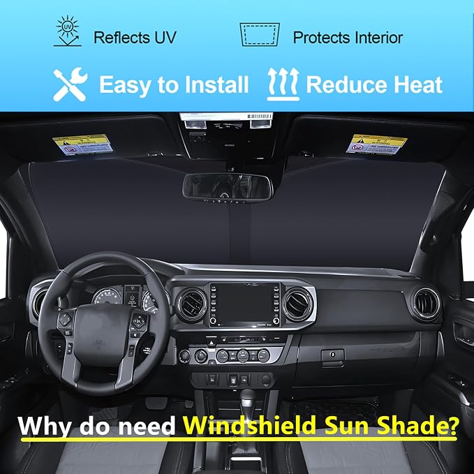 Windshield Sun Shade for Infiniti QX60 2022-2025 4-Layer Front Window Shade - Image 2