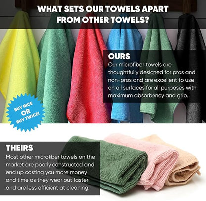 Bulk 16" x 16" All Purpose Microfiber Towels Wholesale - Image 4