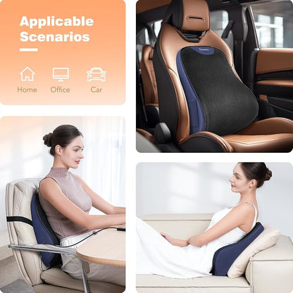 Lumbar Support Pillow for Office Chair, Heated Back Support Pillow - Image 6