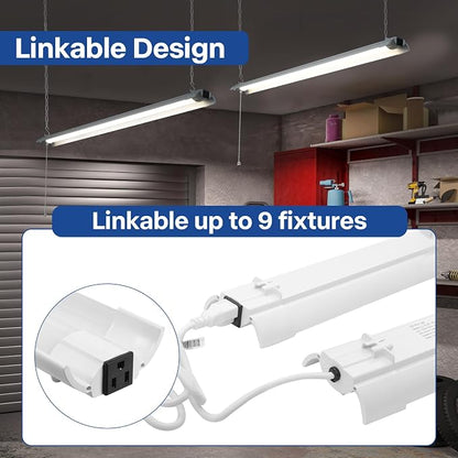 4-Pack 4ft Linkable Led Shop Light, Plug in Garage Lighting - Image 4