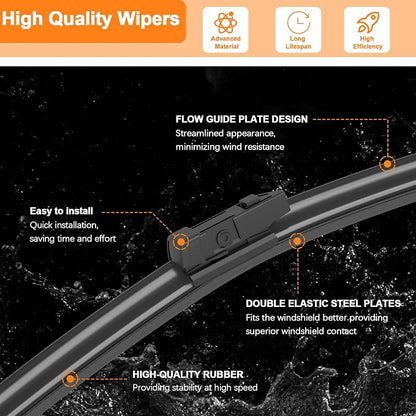 HULADAED® 26'' 16'' 13'' Windshield Wipers Replacement - Image 6