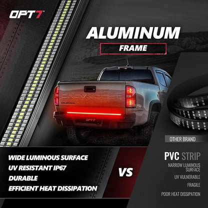 OPT7 48" Redline Triple Row LED Tailgate Light Bar w/Sequential RED Turn Signal - Image 4