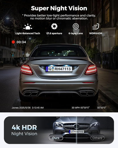 Dash Cam Front and Rear: 4K+1080P FHD Dual Dash Camera - Image 3