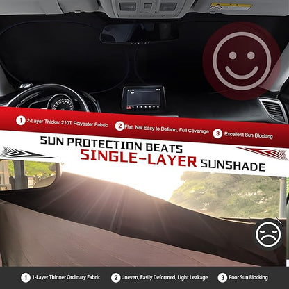 Windshield Sun Shade for 2016-2025 Volvo XC90 Foldable Sun Sunshade for Car - Image 5