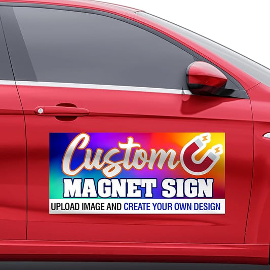 2pc 18x24" Custom Full Color Magnetic Car Signs, Ready in One Day by Custom