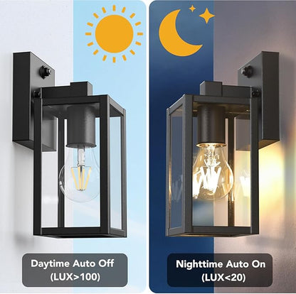 PARTPHONER Dusk to Dawn Outdoor Light Fixtures, Waterproof Exterior Wall Sconce - Image 3
