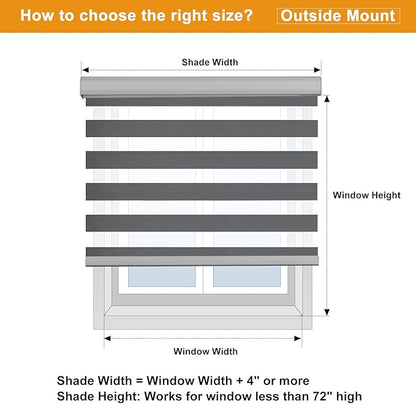 Persilux Cordless Zebra Blinds for Windows Free-Stop Roller Windows Shades Dual - Image 8