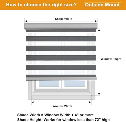 Persilux Cordless Zebra Blinds for Windows Free-Stop Roller Window Shades Dual - Image 8