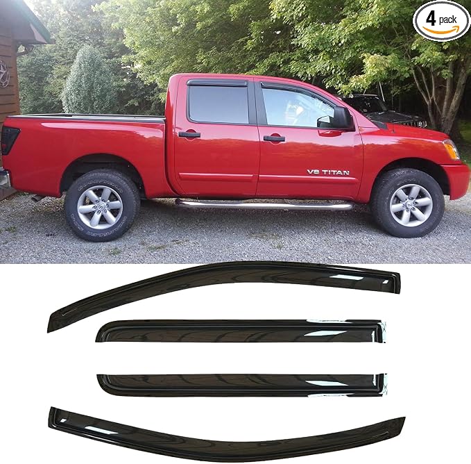 Side Window Vent Wind Deflectors fit by Deebior