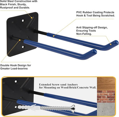 Steel Garage Storage Hooks Wall Tool Organizer, 12.4 Inch Garage Hook Heavy - Image 3